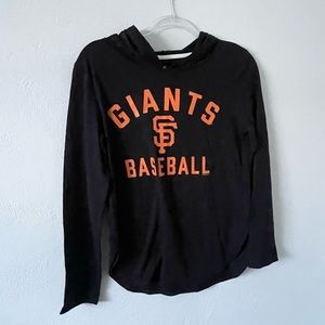 San Francisco Giants Black Orange Long Sleeve Sweatshirt Hoodie Shirt Hooded Med